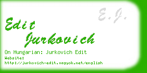 edit jurkovich business card